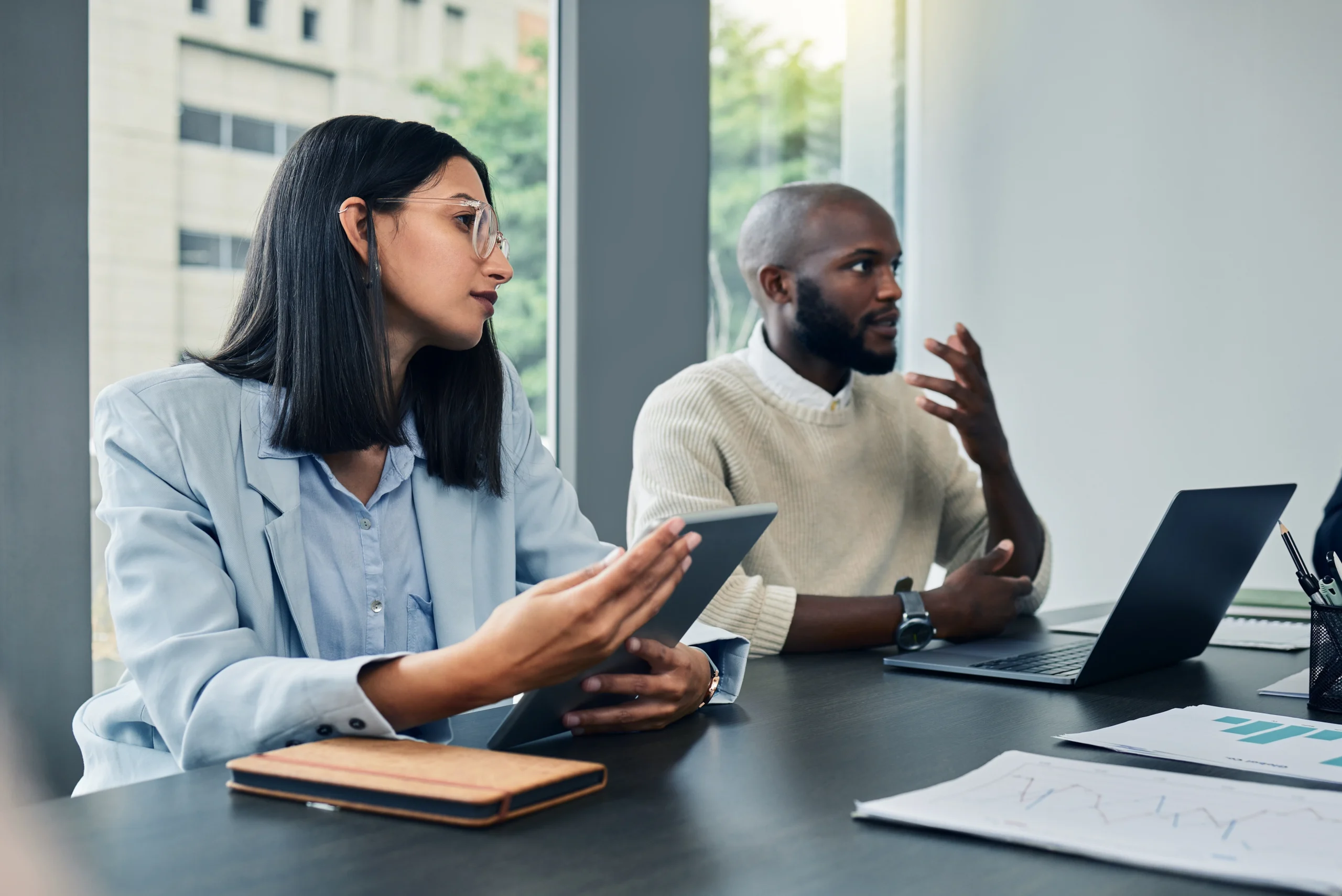 Professional services team collaborating securely on client work
